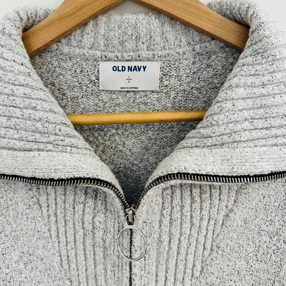 Old Navy | Quarter Zip Sweater  Colour Light Heather Grey   Women’s Size Large - Picture 2 of 6